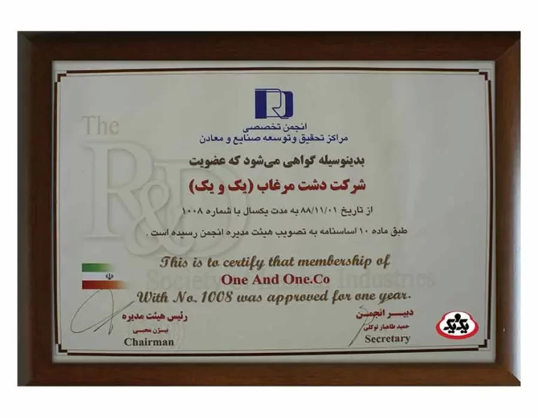 گواهینامه R&D